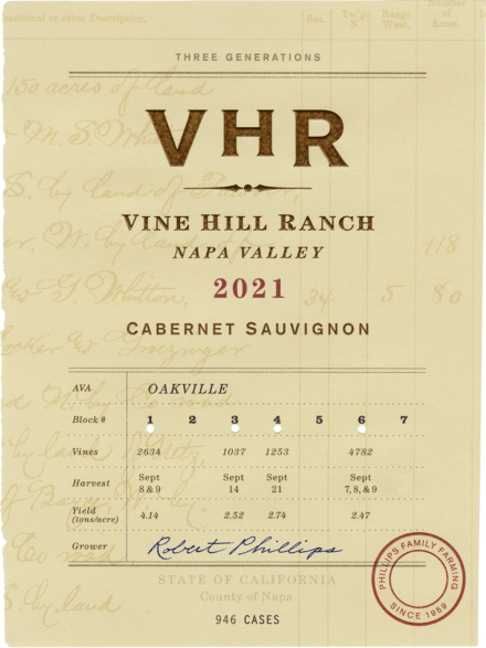 VHR Cabernet Sauvignon 2021 front